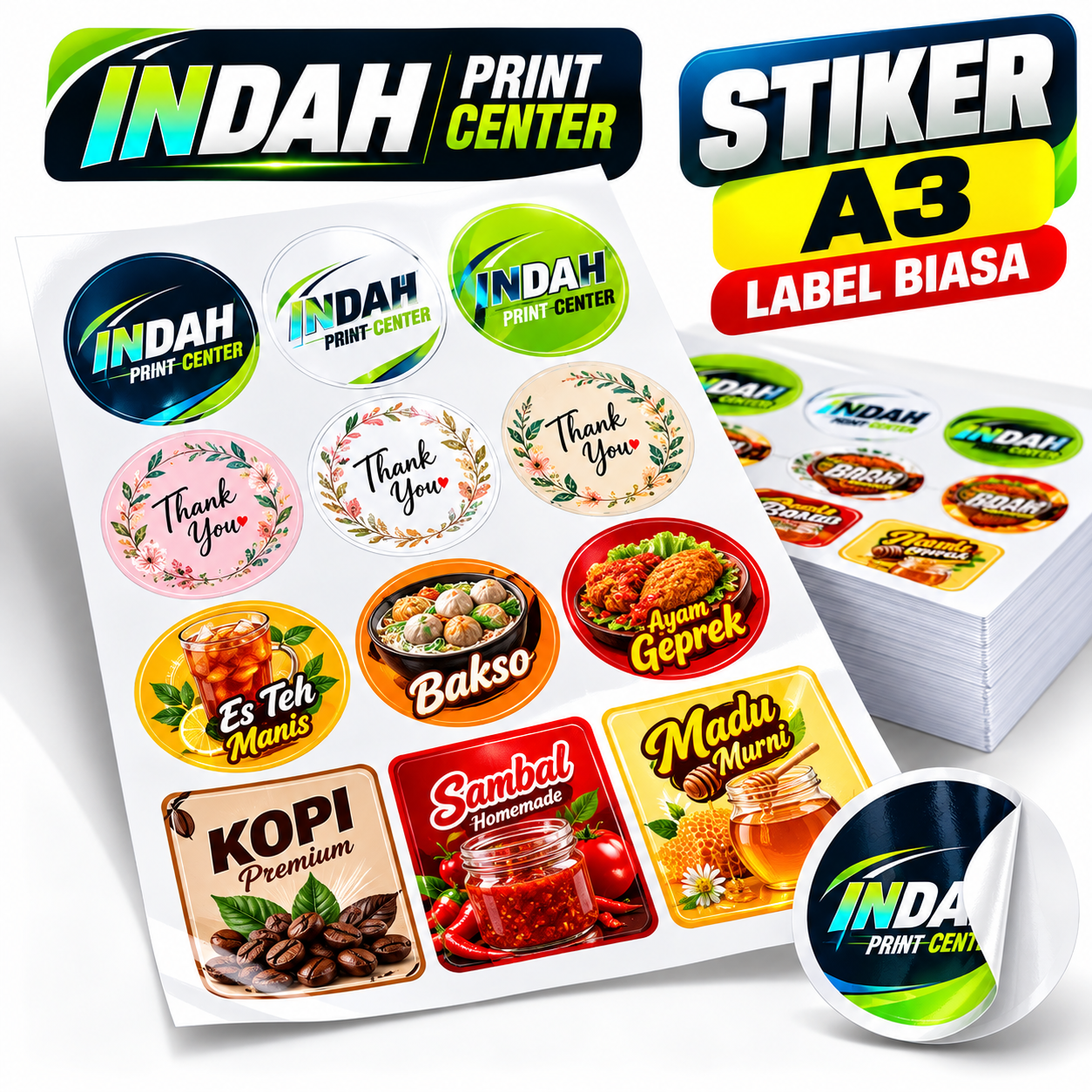 Stiker A3 Biasa