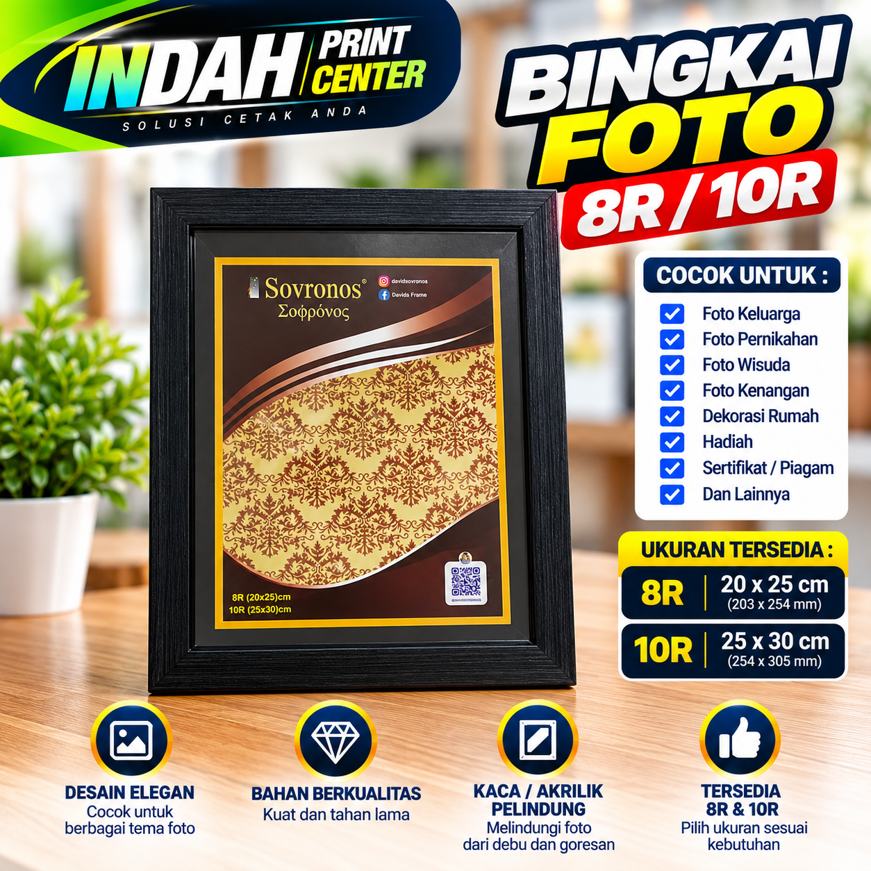 Bingkai Foto Minimalis 8r/10r